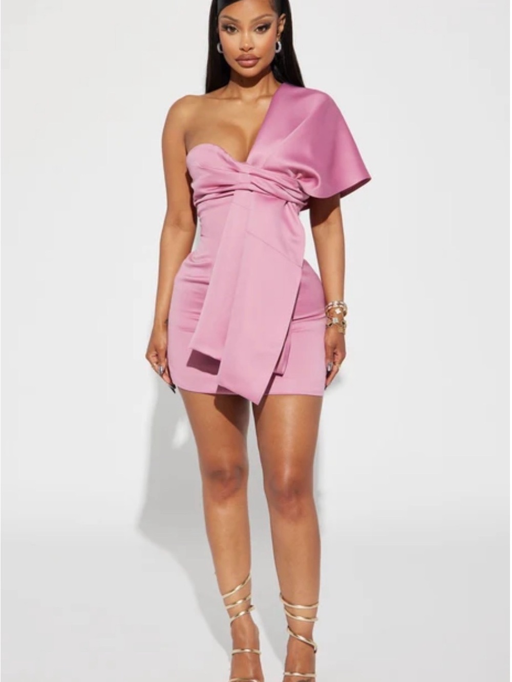 Fashion Nova Mauve Wrap Mini Dress